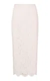 Loveshackfancy Ilse Lace Cotton-blend Midi Skirt In White