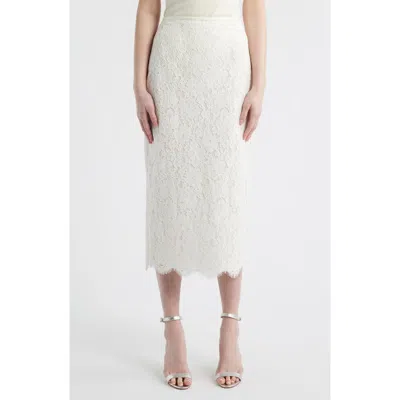 Loveshackfancy Ilse Lace Midi Skirt In White