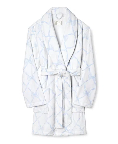 Loveshackfancy Indie Cotton Bath Robe In Blue
