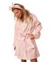 Loveshackfancy Indie Robe In Peach Fuzz