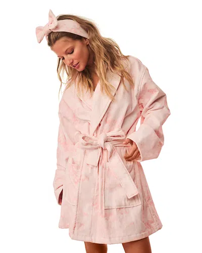 Loveshackfancy Indie Robe In Peach Fuzz