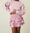 Loveshackfancy Silk Blend Smocked Tiered Mini Skirt In Multi