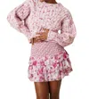 Loveshackfancy Silk Blend Smocked Tiered Mini Skirt In Multi