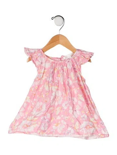 Pre-owned Loveshackfancy Babies' Infant Girls' Floral Printed Sleeveless Dress In Pink