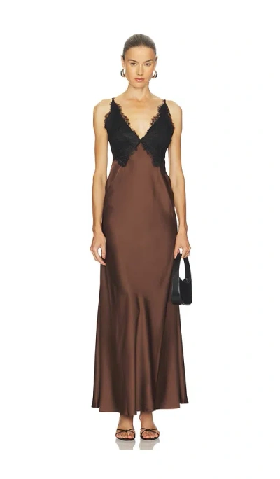 Loveshackfancy Iridia Dress In Brown