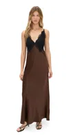 Loveshackfancy Iridia Dress Chocolate Brown In Brown
