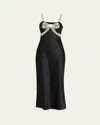 Loveshackfancy Isolie Lace Bow Crepe Maxi Dress In Black