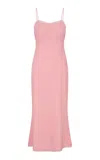 Loveshackfancy Isolis Lace-trimmed Midi Dress In Pink