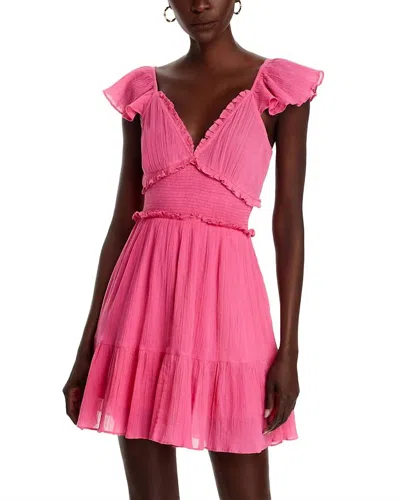 Loveshackfancy Ivella Flutter Sleeve Dress In Strawberry Moon