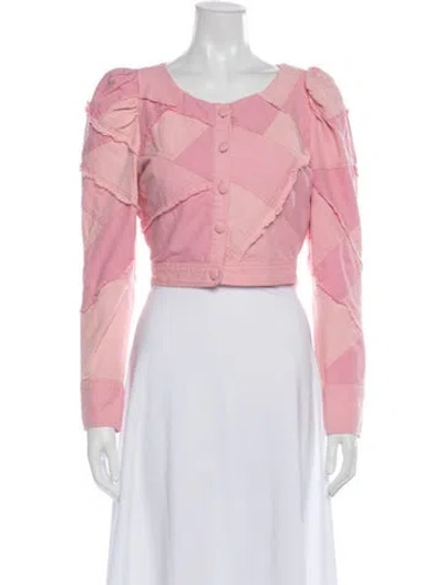 Pre-owned Loveshackfancy Jacket In Pink