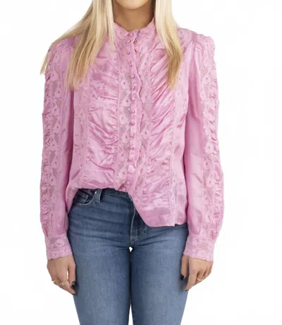 Loveshackfancy Jacque Top In Tulip Pink