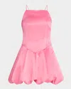 Loveshackfancy Jake Satin Mini Dress In Multi