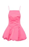 Loveshackfancy Jake Satin Bubble Mini Dress In Pink