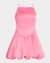 Loveshackfancy Jake Satin Mini Dress In Daydream Pink
