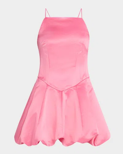 Loveshackfancy Jake Satin Mini Dress In Multi