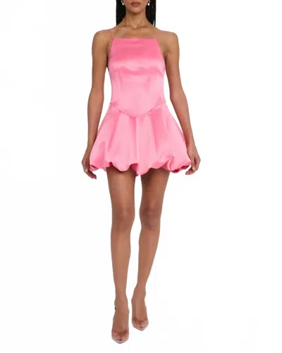 LOVESHACKFANCY JAKE SATIN MINI DRESS IN PINK