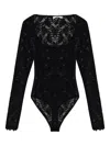 Loveshackfancy Jannie Lace Long-sleeves Bodysuit In Black