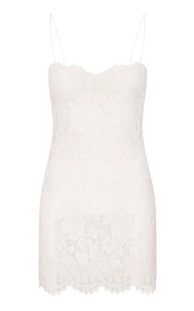 Loveshackfancy Jetta Lace Mini Dress In Neutral