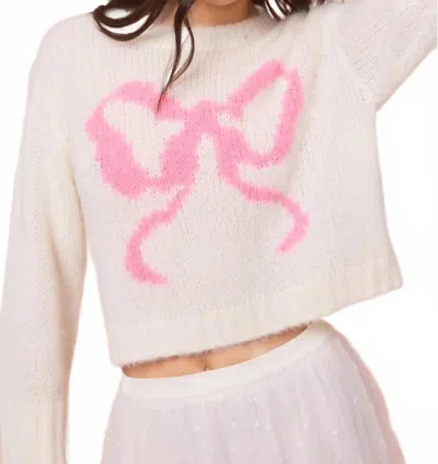 Loveshackfancy Jorah Alpaca-blend Bow Pullover In White