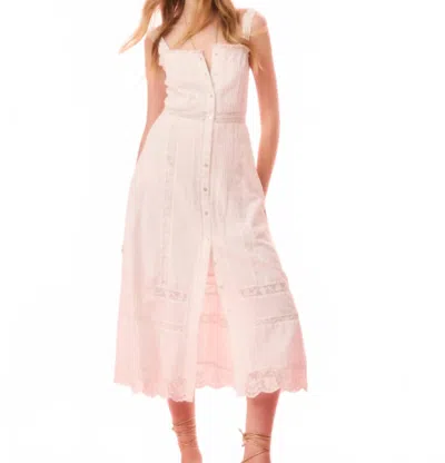 Loveshackfancy Judalon Midi Dress In Optic White