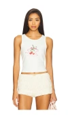 Loveshackfancy Kaleen Tank In White