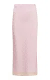 Loveshackfancy Kalo Jacquard Midi Skirt In Pink