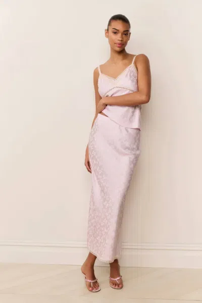 Loveshackfancy Kalo Midi Skirt In Orchid Ice In Pink