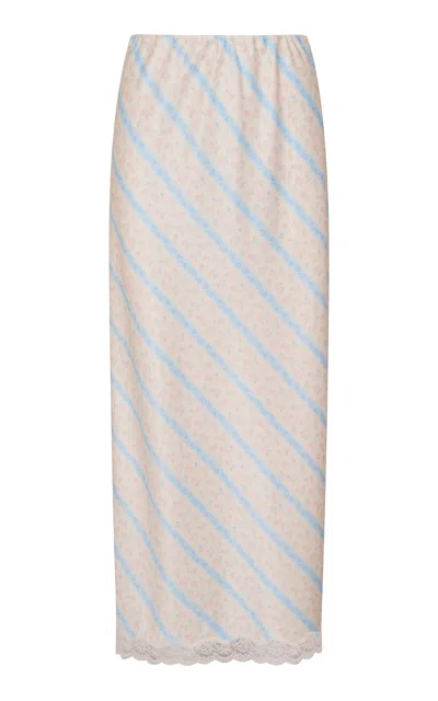 Loveshackfancy Kalo Printed Midi Skirt In Neutral