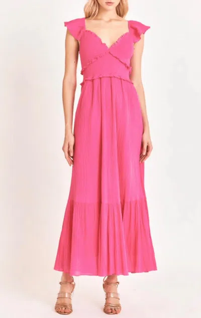 Loveshackfancy Katina Dress In Strawberry In Pink