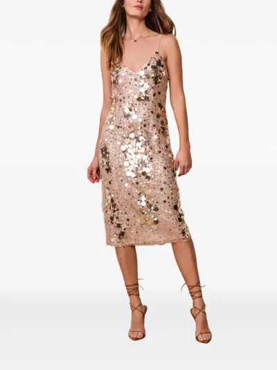 Loveshackfancy Kayleen Midi Dress In Goddess Gold In Neutral