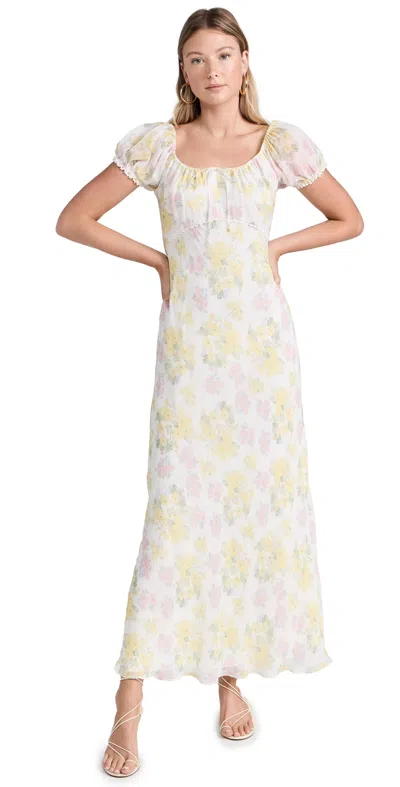 Loveshackfancy Kelila Dress Sherbert Sunrise In Cream