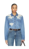 Loveshackfancy Kelith Shirt In Blue