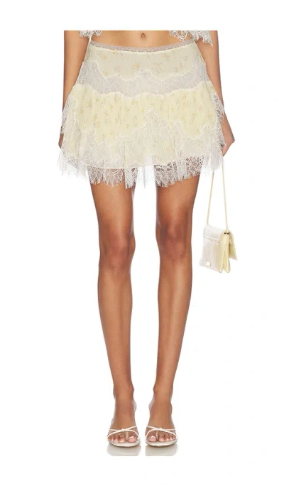 Loveshackfancy Kellison Skirt In Neutral