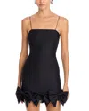 Loveshackfancy Kennedi Bow Mini Dress In Black