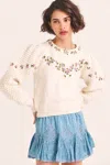 Loveshackfancy Kenzly Pullover Ivory In Multi