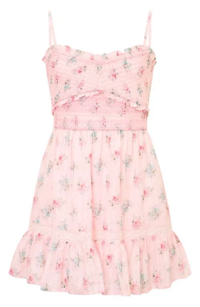 Loveshackfancy Kids' Amrin Smocked Dress In Pink
