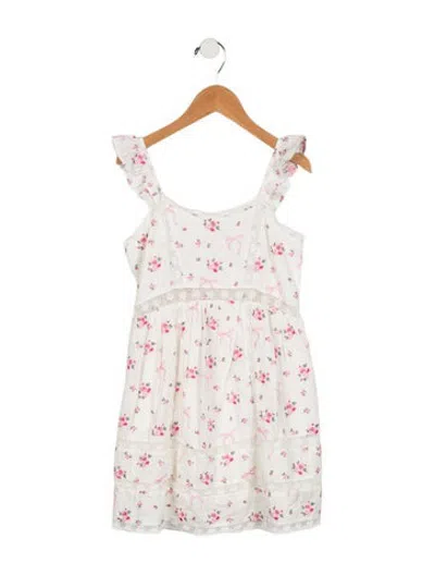 Pre-owned Loveshackfancy Kids Girls Casual Sleeveless Dress  W/tags In White