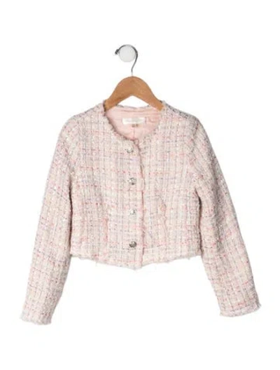 Pre-owned Loveshackfancy Kids Girls' Printed Evening Jacket In Pink