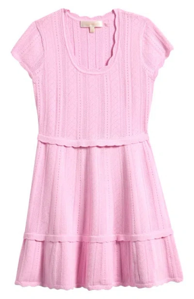 Loveshackfancy Kids' Jovie Pointelle Dress In Pink