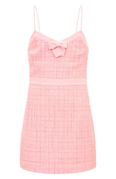 Loveshackfancy Kids' Kitt Tweed Minidress In Pink