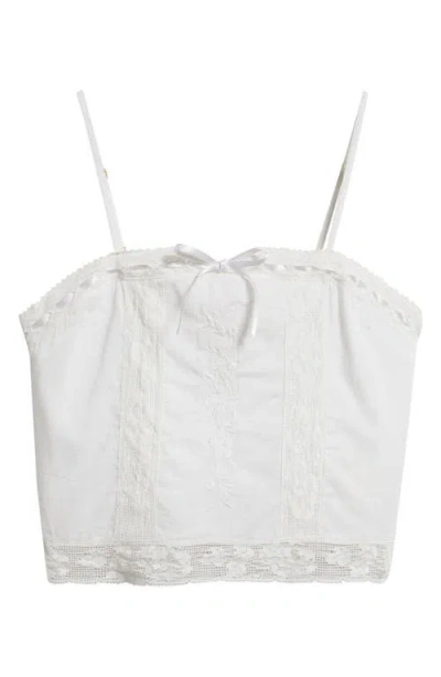 Loveshackfancy Kids' Quince Floral Lace Embroidered Top In White