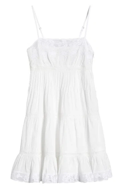 Loveshackfancy Kids' Zuri Floral Lace Embroidered Tiered Dress In White