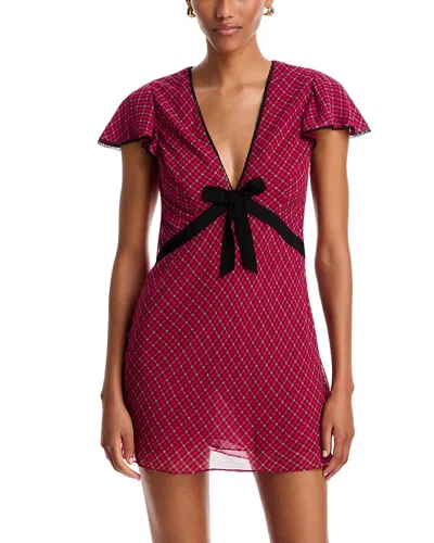 Loveshackfancy Klielle Ribbon Trim Mini Dress In Multi