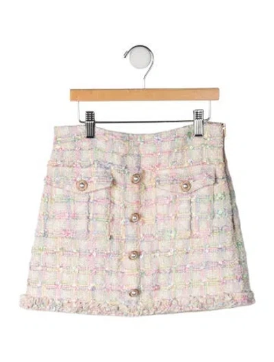 Pre-owned Loveshackfancy Kids' Knit Skirt In Pink