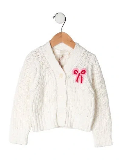 Pre-owned Loveshackfancy Babies' Knitted Cardigan W/tags In Neutrals
