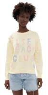 Loveshackfancy Kora Nautical Pullover Marine Dusk In White