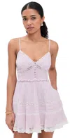 Loveshackfancy Krista Lace-detail Smocked Mini Dress In White