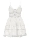 Loveshackfancy Zima Lace Trim Mini Dress In White