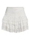 Loveshackfancy Lace Mini Skirt In White