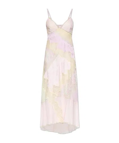 Loveshackfancy Lace-panelled Dress In White